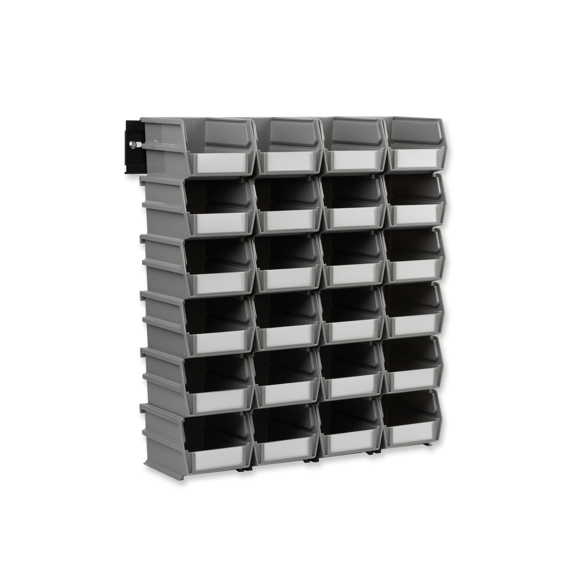 Triton Products, LocBin Hanging and interlocking Bins, Height 3 in, Width 4.125 in, Bins Included (qty.) 24 Model# 3-210GRWS